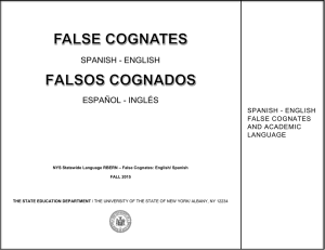 FALSE COGNATES - NYU Steinhardt