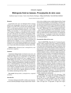 Hidropesía fetal no inmune. Presentación de - E-journal
