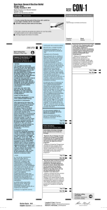 Specimen General Election Ballot