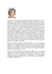 La Prof. Dr. D. María J. Hernáiz Gómez