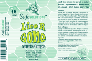 Lice R Gone nontoxic shampoo (8 oz.)