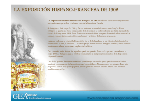 La Exposición Hispano-Francesa de Zaragoza en 1908 ha sido una