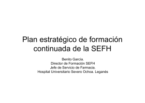Plan estratégico de formación continuada de la SEFH