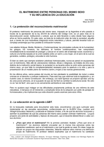 EL PRETENSO MATRIMONIO HOMOSEXUAL