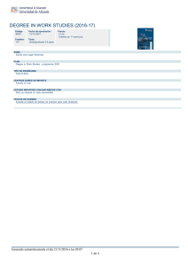 degree in work studies (2016-17)