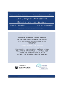 The Judges` Newsletter Boletín de los jueces