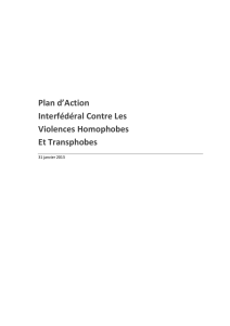 Plan d`Action Interfédéral Contre Les Violences Homophobes Et