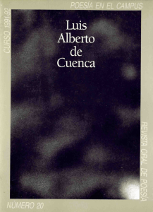 Luis Alberto de Cuenca. Poesía en el Campus, 20 (curso 1991