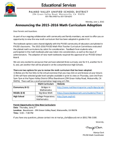 Announcing the 2015-2016 Math Curriculum Adoption