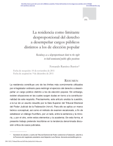 La residencia como limitante desproporcional del derecho