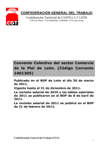 Convenio Colectivo del sector Comercio de la Piel de León. (Código