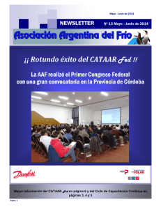 Rotundo éxito del CATAAR Fed - Asociación Argentina del Frío