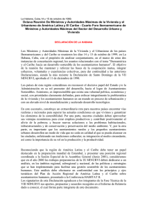 Octava Reunión De Ministros y Autoridades Máximas de la Vivienda