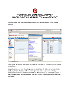 tutorial de qualysguard v6.7 modulo de vulnerability management