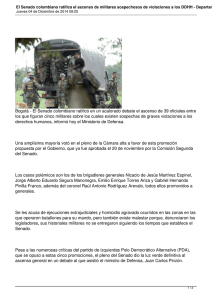 El Senado colombiano ratifica el ascenso de militares sospechosos