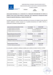 CONVOCATORIA PARA EL CONCURSO DE TRASLADO DE