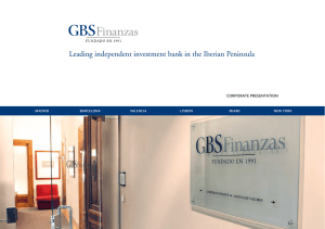 Leading independent investment bank in the Iberian