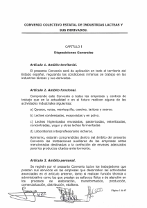 CONVENIO COLECTIVO ESTATAL DE INDUSTRIAS LACTEAS Y