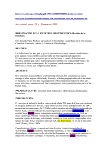 DISEMINACIÓN DE LA INFECCIÓN ODONTOGÉNICA. Revisión de