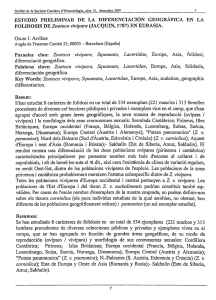 ESTUDIO PRELIMINAR DE LA DIFERENCIACIÓN GEOGRÁFICA