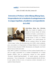 Entrevista al Profesor Julián-Bibang Bibang Oyee, Vicepresidente