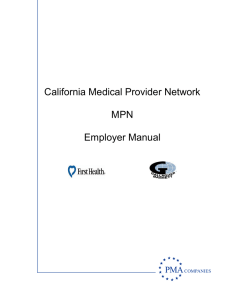 CA MPN Employer Handbook