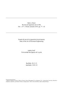 Saber y Hacer Revista de Ingeniería de la USIL Vol. 1, Nº 1. Primer
