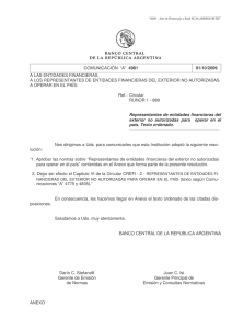 “A” 4981 - del Banco Central de la República Argentina