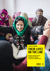 their lives on the line - Amnesty International Schweiz