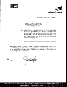 Page 1 Es: Aduana Nacional (GERENCIA NACIONAL JURIDICA
