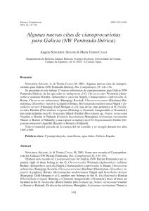 Algunas nuevas citas de cianoprocariotas para Galicia (NW