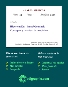 Hipertensión intraabdominal: Concepto y técnica