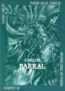 Carlos Barral. Poesía en el Campus, 12 (curso 1989