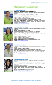 terapeutas ocupacionales - Hospital Clínico Universidad de Chile