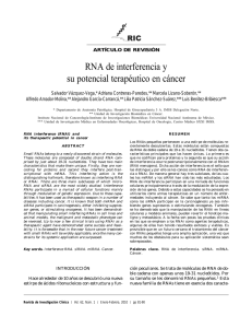 RNA de interferencia y su potencial terapéutico en