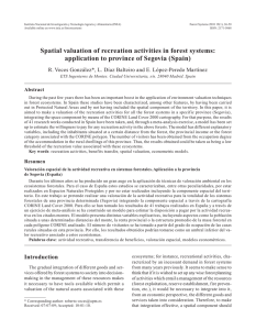 Spatial valuation of recreation activities in forest systems