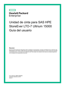 Guía del usuario de la unidad de cinta para SAS HPE StoreEver