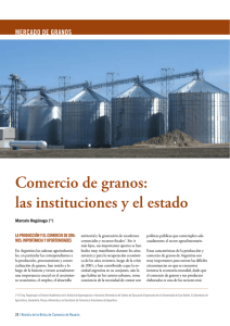 Comercio de granos: las instituciones y el estado