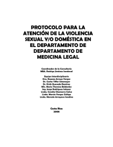 protocolo para la atención de la violencia sexual y/o doméstica en el