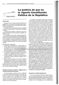 La justicia de paz en la vigente Constitución Política de la República