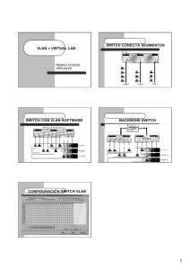 vlan = virtual lan switch conecta segmentos switch con vlan software