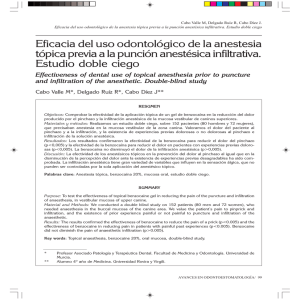 Eficacia del uso odontológico de la anestesia tópica previa a la