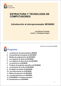 Introducción al microprocesador MC68000.