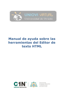 Manual de ayuda sobre las herramientas del Editor de texto HTML