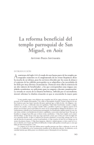 La reforma beneficial del tempo parroquial de San Miguel, en Aoiz.