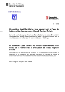 El president José Montilla ha rebut aquest matí, al Palau de la