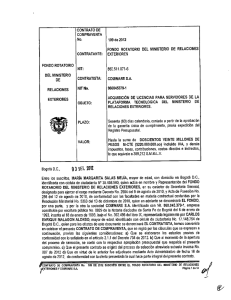 contrato. - Ministerio de Relaciones Exteriores