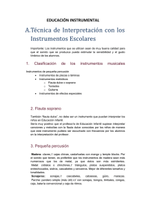 A. Técnica de Interpretación con los Instrumentos Escolares