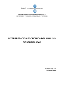 INTERPRETACION ECONOMICA DEL ANALISIS DE SENSIBILIDAD