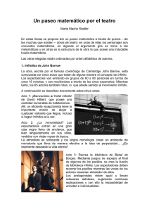 Un paseo matem&aacute;tico por el teatro